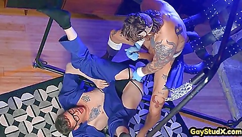 Gay Doctor Lets His Thug Inked Patient Fuck Until He Cu