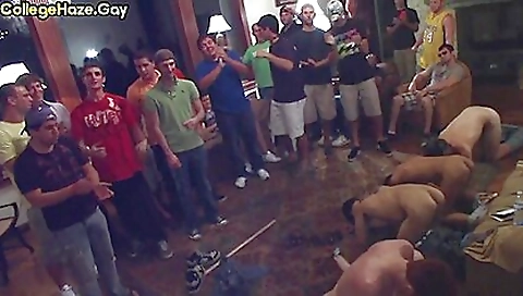 Str8 Hazed Stud Fucked In Ass 4 Fraternity In Front Voy