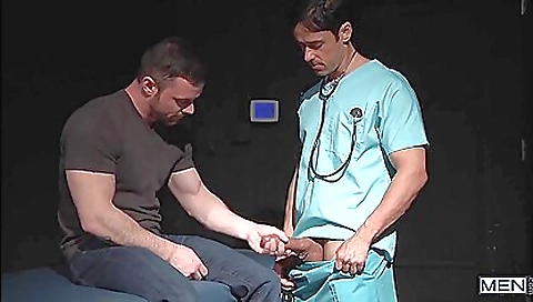 Hung Doctor Hottie Face-fucking His Gay Patient