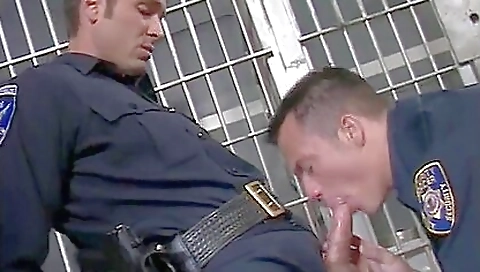 Sexy Policemen Cocksuckers Are Enjoying Oral Sex In