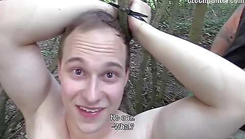 Beauty In Financial Trouble Nailing In The Forest